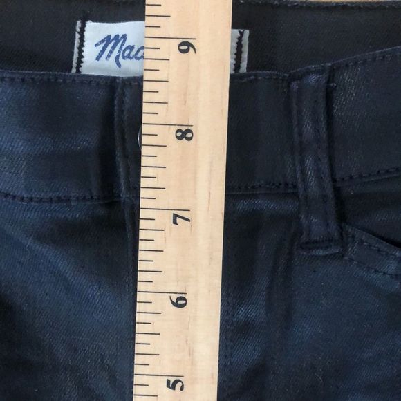Madewell Black Coated Skinny Skinny Coated Moto Jeans Size 28 - Picture 10 of 13
